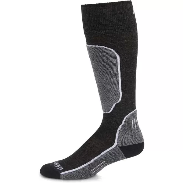 Minus33 Merino Wool Mountain Heritage Elite Full Cushion Over the Calf Ski Socks  Made in the USA  Warm Knee High SocksBlack