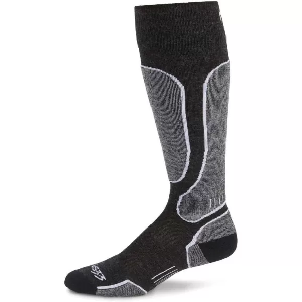 Minus33 Merino Wool Mountain Heritage Elite Light Snowboard Socks  Made in the USA  NoSlip Over the Calf SocksBlack