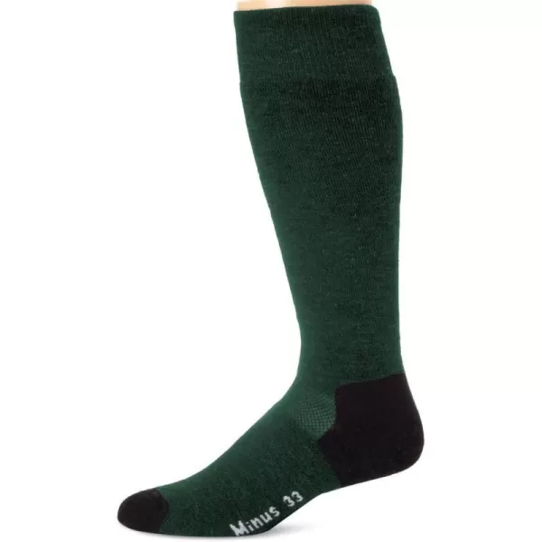 Minus33 Merino Wool Ski and Snowboard SockForest Green