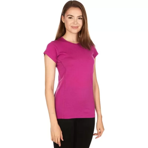 Minus33 Merino Wool Womens Appalachia Lightweight Short Sleeve Crew Radiant Violet XXLarge