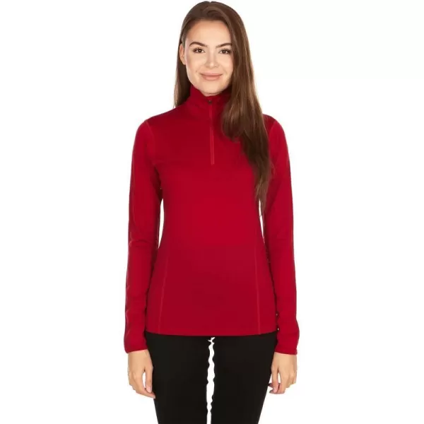 Minus33 Merino Wool Womens Woolverino Micro 14 ZipTrue Red