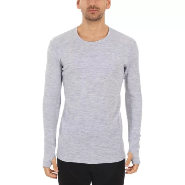 Minus33 Merino Wool Woolverino Mens Midweight Long Sleeve Crew  85 Merino Wool 13 Nylon 2 SpandexAsh Gray