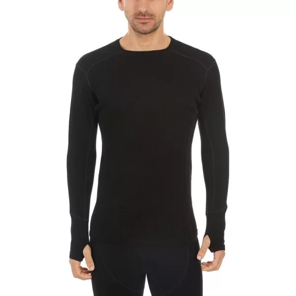 Minus33 Merino Wool Woolverino Mens Midweight Long Sleeve Crew  85 Merino Wool 13 Nylon 2 SpandexBlack