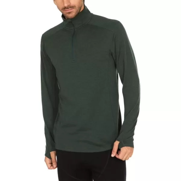 Minus33100 Merino Wool  Isolation Mens Midweight Quarter Zip  Warm Pullover  Outdoor Recreation SweaterForest Green