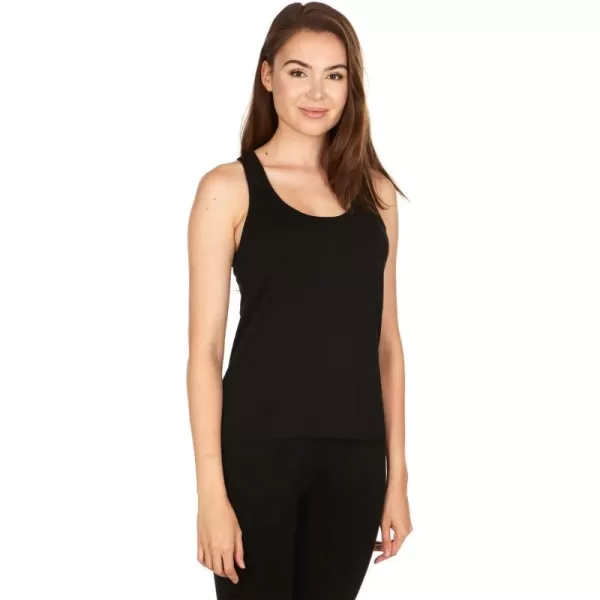 Womens 84 Merino Wool Micro Racerback Tank TopBlack