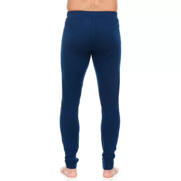 Mens 100 Merino Wool Bottoms Midweight Base Layer Pants  Long Johns  Thermal Underwear170 Lightweight Navy Blue