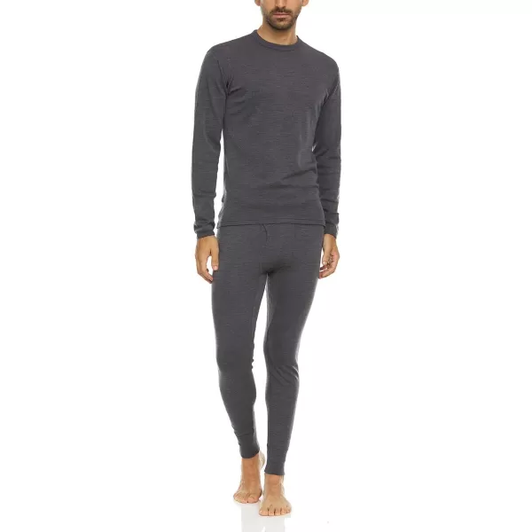 Mens 100 Merino Wool Bottoms Midweight Base Layer Pants  Long Johns  Thermal Underwear235 Midweight Charcoal Gray