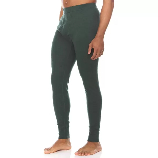 Mens 100 Merino Wool Bottoms Midweight Base Layer Pants  Long Johns  Thermal Underwear235 Midweight Forest Green