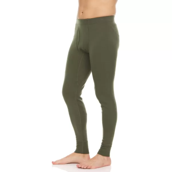 Mens 100 Merino Wool Bottoms Midweight Base Layer Pants  Long Johns  Thermal Underwear400 Expedition Olive Drab