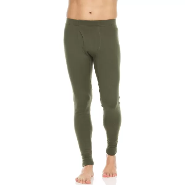 Mens 100 Merino Wool Bottoms Midweight Base Layer Pants  Long Johns  Thermal Underwear400 Expedition Olive Drab