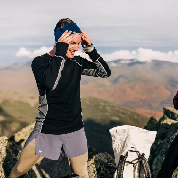 Merino Wool Reversible HeadbandBlack