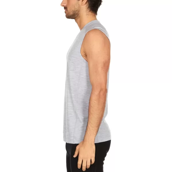 Micro Weight Mens Sleeveless Tank  84 Merino WoolAsh Gray