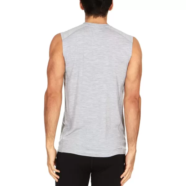 Micro Weight Mens Sleeveless Tank  84 Merino WoolAsh Gray