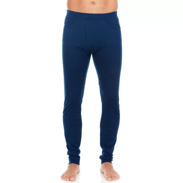 Mens 100 Merino Wool Bottoms Midweight Base Layer Pants  Long Johns  Thermal Underwear170 Lightweight Navy Blue