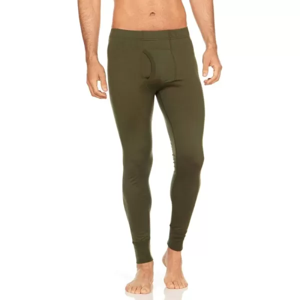 Mens 100 Merino Wool Bottoms Midweight Base Layer Pants  Long Johns  Thermal Underwear170 Lightweight Olive Drab