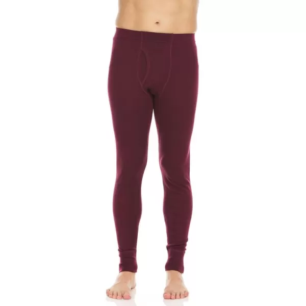 Mens 100 Merino Wool Bottoms Midweight Base Layer Pants  Long Johns  Thermal Underwear235 Midweight Burgundy