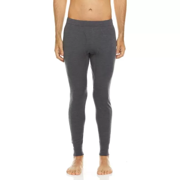 Mens 100 Merino Wool Bottoms Midweight Base Layer Pants  Long Johns  Thermal Underwear235 Midweight Charcoal Gray