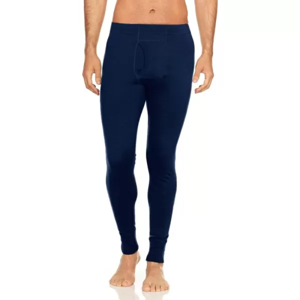 Mens 100 Merino Wool Bottoms Midweight Base Layer Pants  Long Johns  Thermal Underwear235 Midweight Navy Blue