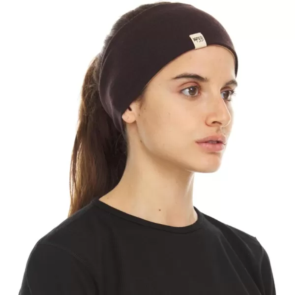 Merino Wool Reversible HeadbandDark BrownDesert Sand