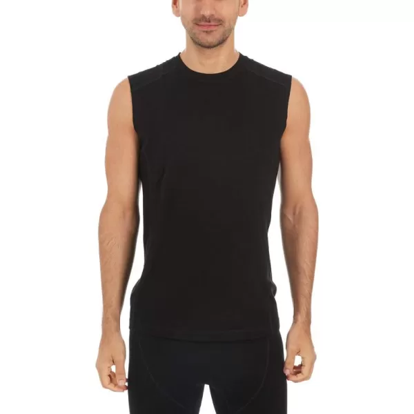 Micro Weight Mens Sleeveless Tank  84 Merino WoolBlack