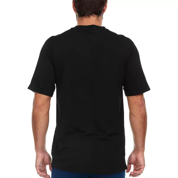 image100 Merino Wool Mens Lightweight TShirt  Crew Neck Short Sleeve ShirtBlack