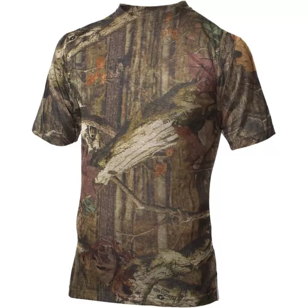 image100 Merino Wool Mens Lightweight TShirt  Crew Neck Short Sleeve ShirtMossy Oak