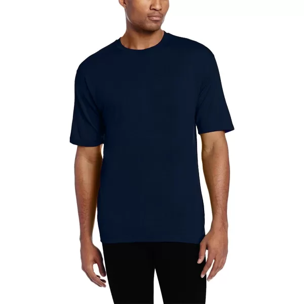 image100 Merino Wool Mens Lightweight TShirt  Crew Neck Short Sleeve ShirtNavy