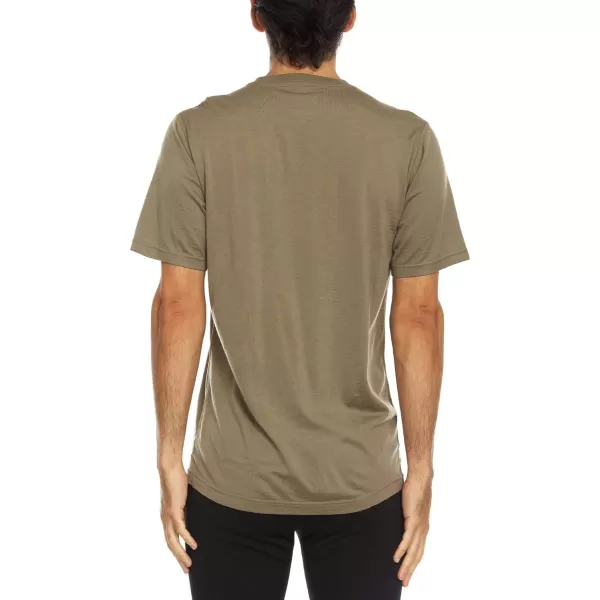 image100 Merino Wool Mens Lightweight TShirt  Crew Neck Short Sleeve ShirtTan 499