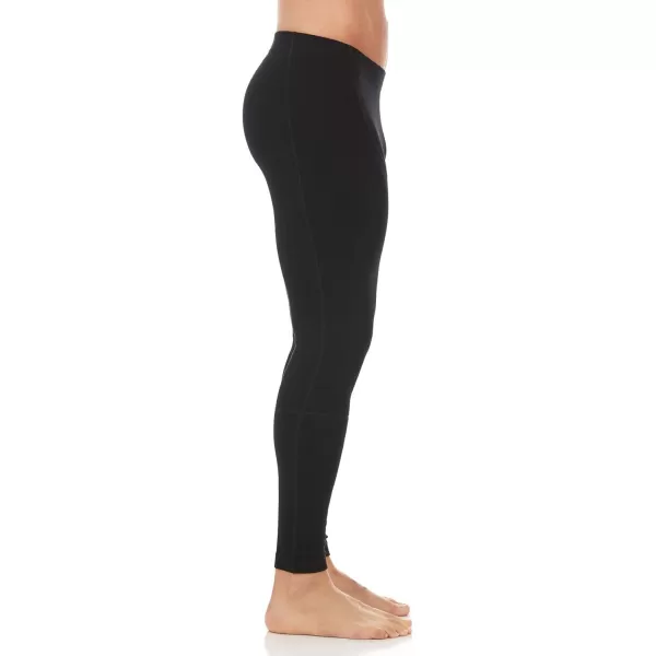 imageMens Midweight Flyless Running Tights  85 Merino Wool  Base Layer BottomsBlack