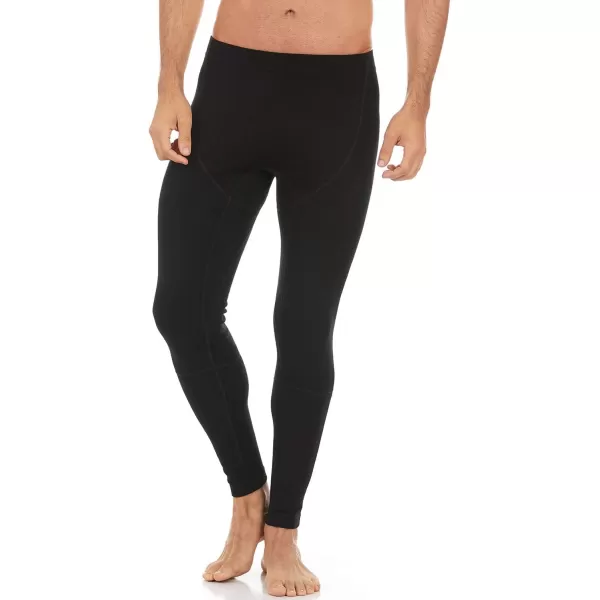 imageMens Midweight Flyless Running Tights  85 Merino Wool  Base Layer BottomsBlack