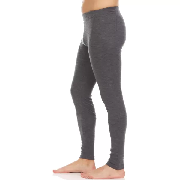 imageMens Midweight Flyless Running Tights  85 Merino Wool  Base Layer BottomsCharcoal Gray