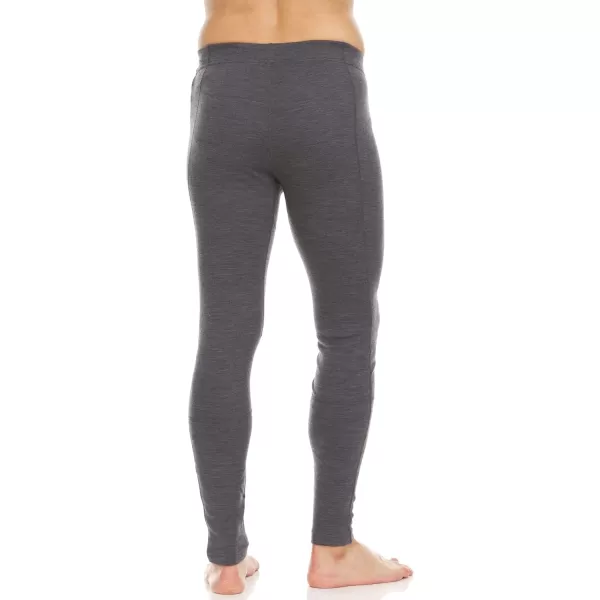 imageMens Midweight Flyless Running Tights  85 Merino Wool  Base Layer BottomsCharcoal Gray