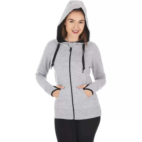 imageMinus33 Merino Wool Womens Kodiak Fleece Expedition Full Zip HoodieAsh Gray