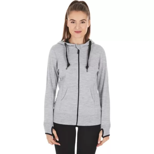 imageMinus33 Merino Wool Womens Kodiak Fleece Expedition Full Zip HoodieAsh Gray