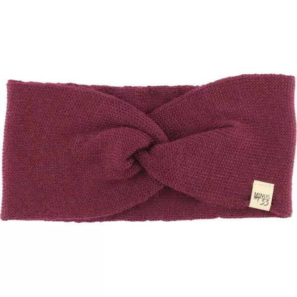 imageMinus33 Everyday Knit Twist Headband 100 Merino Wool  Midweight Womens Warm Headband  Winter Ear WarmersBurgundy