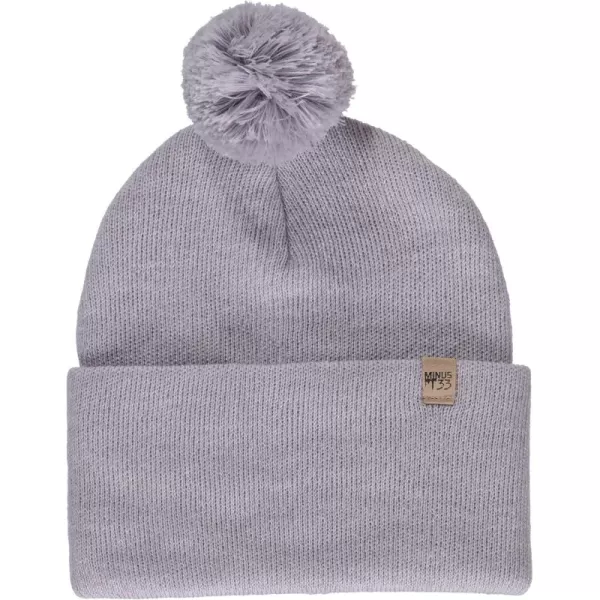 imageMinus33 Midweight Everyday Knit Cuff Pom Beanie  100 Merino Wool  Winter Pom Pom HatAsh Gray