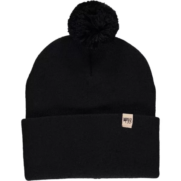 imageMinus33 Midweight Everyday Knit Cuff Pom Beanie  100 Merino Wool  Winter Pom Pom HatBlack