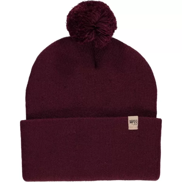 imageMinus33 Midweight Everyday Knit Cuff Pom Beanie  100 Merino Wool  Winter Pom Pom HatBurgundy