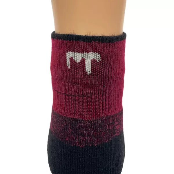 imageUSA Made  Ankle Socks  Trail Running Socks  Merino Wool  Mountain HeritageS33 Micro  Cushion True Red