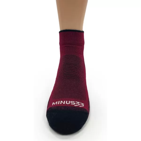 imageUSA Made  Ankle Socks  Trail Running Socks  Merino Wool  Mountain HeritageS33 Micro  Cushion True Red