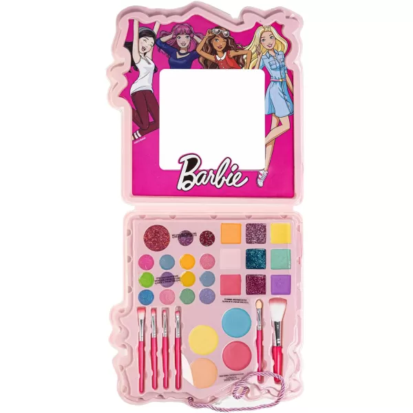 Barbie  Townley Girl Soft Case Vanity Set Includes Lip Gloss Face Shimmer Body Glitter Cheek Shimmer amp Accessories Ages 3 perfect for Parties Sleepovers amp MakeoversBarbie  Townley Girl Soft Case Vanity Set Includes Lip Gloss Face Shimmer Body Glitter Cheek Shimmer amp Accessories Ages 3 perfect for Parties Sleepovers amp Makeovers