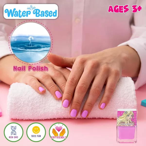 Barbie Townley Girl Water Based PeelOff Nail Polish Set with Shimmery Colors Gem Wheel amp Nail Accessories for Girls amp Teens Ages 3 Perfect for Parties amp Sleepovers 10 Pc SetBarbie Townley Girl Water Based PeelOff Nail Polish Set with Shimmery Colors Gem Wheel amp Nail Accessories for Girls amp Teens Ages 3 Perfect for Parties amp Sleepovers 10 Pc Set