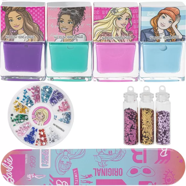 Barbie Townley Girl Water Based PeelOff Nail Polish Set with Shimmery Colors Gem Wheel amp Nail Accessories for Girls amp Teens Ages 3 Perfect for Parties amp Sleepovers 10 Pc SetBarbie Townley Girl Water Based PeelOff Nail Polish Set with Shimmery Colors Gem Wheel amp Nail Accessories for Girls amp Teens Ages 3 Perfect for Parties amp Sleepovers 10 Pc Set