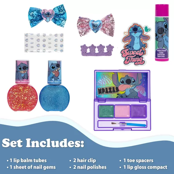 Disney Stitch Makeup Filled Shoulder Bag Includes Lip Gloss Nail Polish Hair Bow amp More for Girls Ideal for Ages and Up Perfect for Parties amp MakeoversDisney Stitch Makeup Filled Shoulder Bag Includes Lip Gloss Nail Polish Hair Bow amp More for Girls Ideal for Ages and Up Perfect for Parties amp Makeovers