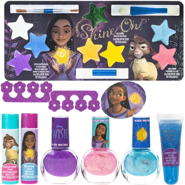 Disney Wish  Townley Girl Train Case Cosmetic Makeup Set Includes Lip Gloss Eye Shimmer Brush Nail Polish Accessories amp more for Girls Ages 3 perfect for Parties Sleepovers amp MakeoversDisney Wish  Townley Girl Train Case Cosmetic Makeup Set Includes Lip Gloss Eye Shimmer Brush Nail Polish Accessories amp more for Girls Ages 3 perfect for Parties Sleepovers amp Makeovers