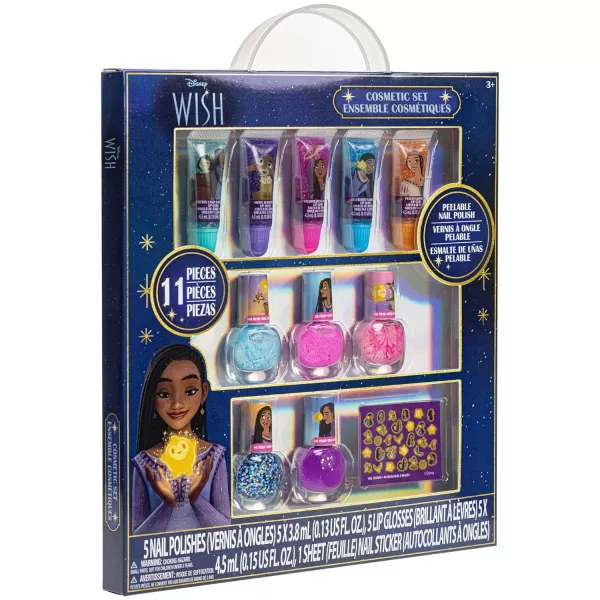 Disney Wish Sparkly Cosmetic Makeup Set for Girls with Lip Gloss Nail Polish Nail Stickers  11 Pcs  Perfect for Parties Sleepovers Makeovers  Birthday Gift for Girls 3 by Townley GirlDisney Wish Sparkly Cosmetic Makeup Set for Girls with Lip Gloss Nail Polish Nail Stickers  11 Pcs  Perfect for Parties Sleepovers Makeovers  Birthday Gift for Girls 3 by Townley Girl