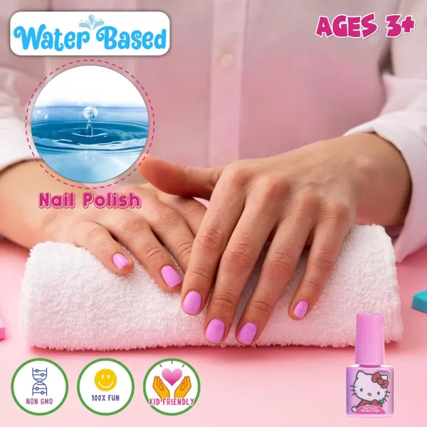 Hello Kitty  Townley Girl NonToxic WaterBased PeelOff Nail Polish Set with Glittery amp Opaque Colors and Nail Accessories for Girls Kids Ages 3 Perfect for Parties amp MakeoversHello Kitty  Townley Girl NonToxic WaterBased PeelOff Nail Polish Set with Glittery amp Opaque Colors and Nail Accessories for Girls Kids Ages 3 Perfect for Parties amp Makeovers