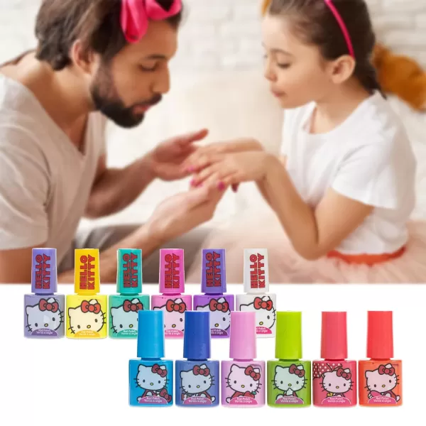 Hello Kitty  Townley Girl NonToxic WaterBased PeelOff Nail Polish Set with Glittery amp Opaque Colors and Nail Accessories for Girls Kids Ages 3 Perfect for Parties amp MakeoversHello Kitty  Townley Girl NonToxic WaterBased PeelOff Nail Polish Set with Glittery amp Opaque Colors and Nail Accessories for Girls Kids Ages 3 Perfect for Parties amp Makeovers