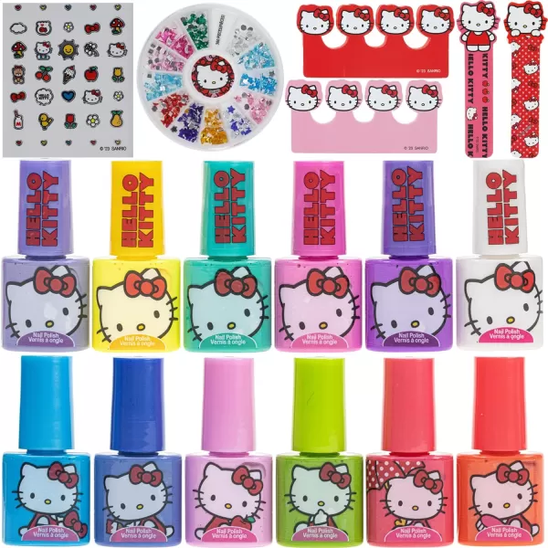 Hello Kitty  Townley Girl NonToxic WaterBased PeelOff Nail Polish Set with Glittery amp Opaque Colors and Nail Accessories for Girls Kids Ages 3 Perfect for Parties amp MakeoversHello Kitty  Townley Girl NonToxic WaterBased PeelOff Nail Polish Set with Glittery amp Opaque Colors and Nail Accessories for Girls Kids Ages 3 Perfect for Parties amp Makeovers