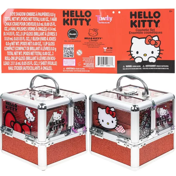 Hello Kitty  Townley Girl Train Case Cosmetic Makeup Set Includes Lip Gloss Eye Shimmer Nail Polish Hair Accessories amp More For Girls Ages 3 Perfect for Parties amp MakeoversHello Kitty  Townley Girl Train Case Cosmetic Makeup Set Includes Lip Gloss Eye Shimmer Nail Polish Hair Accessories amp More For Girls Ages 3 Perfect for Parties amp Makeovers